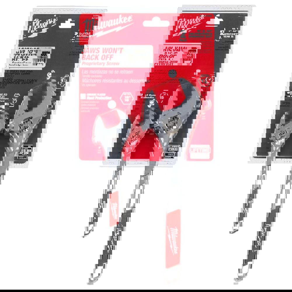 Wrench Sets; System Of Measurement: Inch ; Size Range: 6 in - 10 in ; Container Type: None ; Material: Steel ; Finish Coating: Chrome ; Non-sparking: No